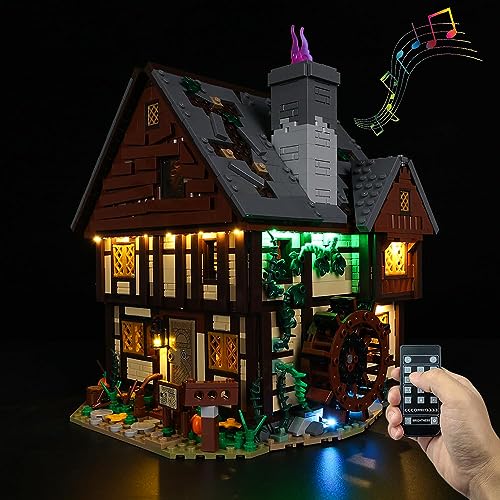 Kyglaring LED-Beleuchtungsset für Lego-21341 Ideen Disney Hokus Pokus: Das Haus der Sanderson-Schwestern - für Lego-Bauklötze Modell - nicht im Lieferumfang enthalten Das Modell-Set (RC-Sound Version) von Kyglaring