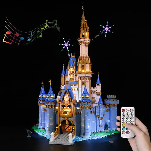 Kyglaring LED-Beleuchtungsset für Lego-43222 Disney-Schlossbaukästen - für Lego-Bauklötze Modell - Nicht enthalten Das Modellset (RC-Sound-Version) von Kyglaring