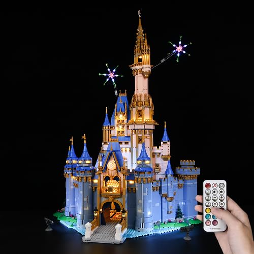 Kyglaring LED-Beleuchtungsset für Lego-43222 Disney-Schlossbaukasten - für Lego-Bauklötze Modell - Nicht im Lieferumfang enthalten Das Modellset (RC-Version) von Kyglaring