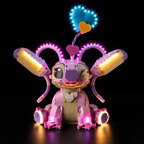 Kyglaring LED Beleuchtungsset für Lego 43257 Angel Lilo & Stitch– Dauerlicht-Kit kompatibel mit Disney Bauspielzeug – Dekorative Beleuchtung für Sammler (Ohne Steine) von Kyglaring