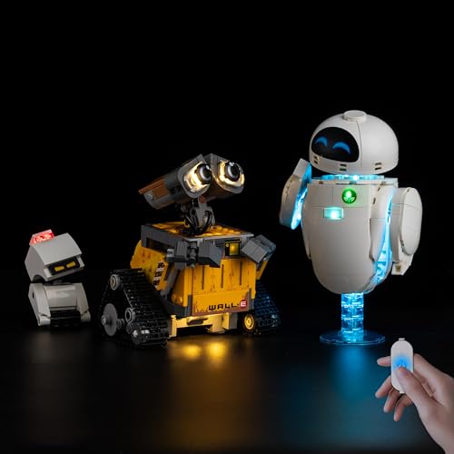 Kyglaring LED Beleuchtungsset für Lego 43279 Wall-E and EVE – Dauerlicht-Kit kompatibel mit Lego Wall-E and EVE – Dekorative Beleuchtung für Sammler (Ohne Steine) von Kyglaring