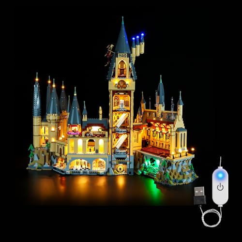 Kyglaring LED Beleuchtungsset für Lego 71043 Schloss Hogwarts – Dauerlicht-Kit kompatibel mit Harry Potter – Dekorative Beleuchtung für Sammler (Ohne Steine) von Kyglaring