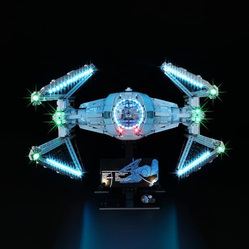 Kyglaring LED Beleuchtungsset für Lego TIE Abfangjäger Set, Star Wars TIE Abfangjäger Lego Beleuchtungsset Kompatibel mit 75382 Gebäudemodell Set, NO Lego Brick Set (Classic Version) von Kyglaring