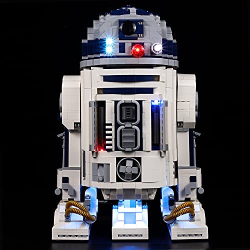 Kyglaring LED-Licht-Set für LEGO Star Wars R2-D2 75308 Droiden-Bauset, das Beleuchtungsset für Lego 75308; kreative Spiel-Geschenkidee für Kinder oder Fans (klassische Version) von Kyglaring