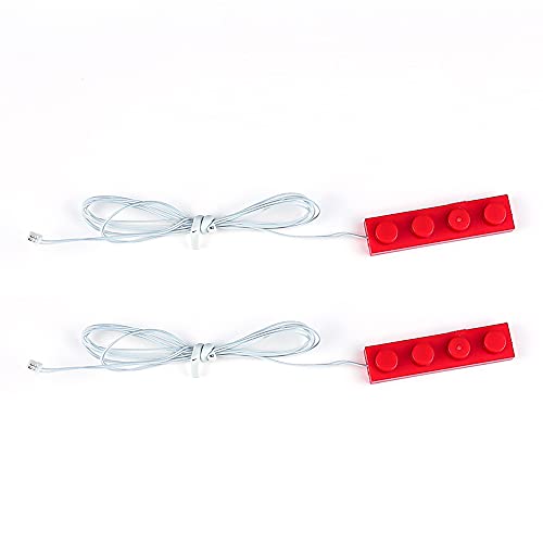 Kyglaring LED-Beleuchtungszubehör - MINI Brick Strip Lights - Zum Selberbauen Ihrer Bausteine - Packung 2 (rot) von Kyglaring