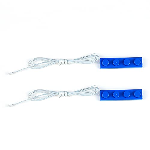 Kyglaring LED-Beleuchtungszubehör - MINI Brick Strip Lights - Zum Selbermachen Ihrer Bausteine - Packung 2 (blau) von Kyglaring
