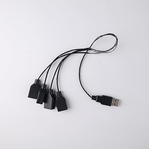 Kyglaring LED-Beleuchtungszubehör - USB HUB Kabel - Zum Selberbauen Ihrer Bausteine - Packung 1 (4 in 1) von Kyglaring