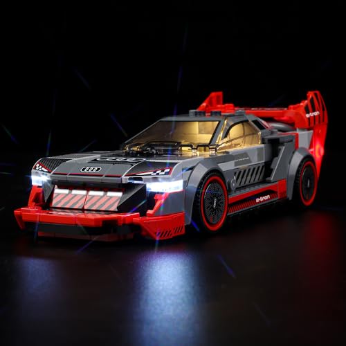 Kyglaring LED-Licht-Kit für LEGO Speed Champions Audi S1 E-Tron Quattro Rennwagen Spielzeugfahrzeug, Das Beleuchtungsset Kompatibel mit Lego 76921 (Klassische Version von Kyglaring