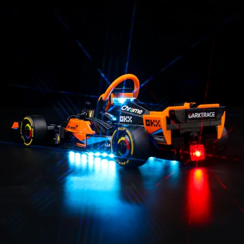 Kyglaring Lego 76919 Beleuchtung, LED Lichter Set Lego Speed Champions McLaren Formel 1 Rennwagen 2023 Kompatibel, Entworfen für Lego 76919 Fahrzeugmodell Lego-(Klassische Version) von Kyglaring