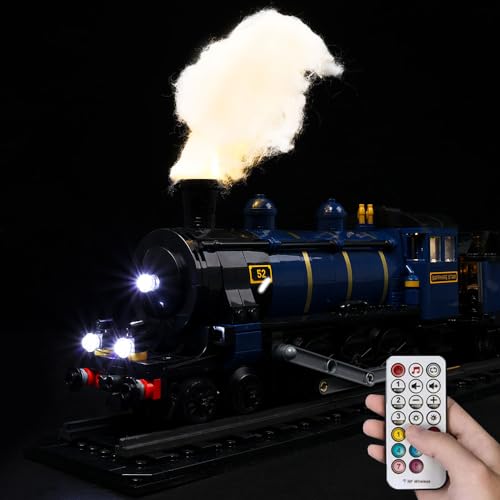 Kyglaring LED Licht für Lego Train Sätze Bauklötze,Orient Express Train Beleuchtungsset Kompatibel mit Lego 21344 - No Lego Train Modell Gebäude(RC Version) von Kyglaring