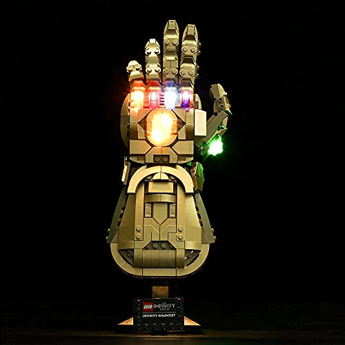 Kyglaring Led Lighting Set for Lego Marvel Infinity Gauntlet - Light kit Compatible with Lego 76191 Thanos Glove Building Blocks Model, Avengers Collection LEDs - Not Include Model (Classic Version) von Kyglaring