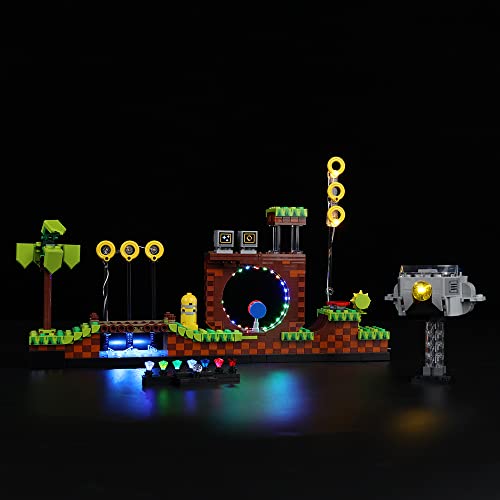 Kyglaring Nur LED-Beleuchtungsset Lights Set Designed for Lego Ideas The Hedgehog - Green Hill Zone 21331 Modellbausatz - Ohne Lego Set (Classic Version) von Kyglaring