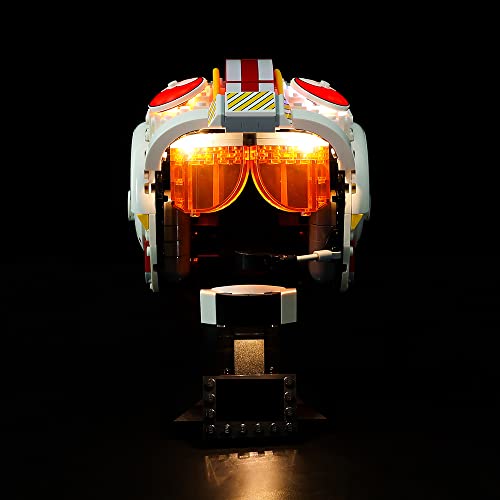 Kyglaring Only LED Beleuchtungsset Lichter Set Entwickelt für Lego Star Wars Luke Skywalker (Red Five) Helm 75327 Baumodellbausatz - Ohne Lego Set von Kyglaring