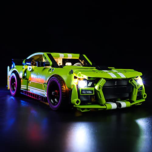 Kyglaring LED Beleuchtung Kit Nur Leuchten Set Kompatibel mit Lego Technic Ford Mustang Shelby GT500 42138 Modellbausatz - Ohne Lego Set (Klassische Version) von Kyglaring