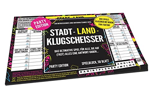 Kylskapspoesi AB KYL430387 Stadt-Land-Klugscheisser – Party Edition Spielblöcke, One Size von Kylskapspoesi