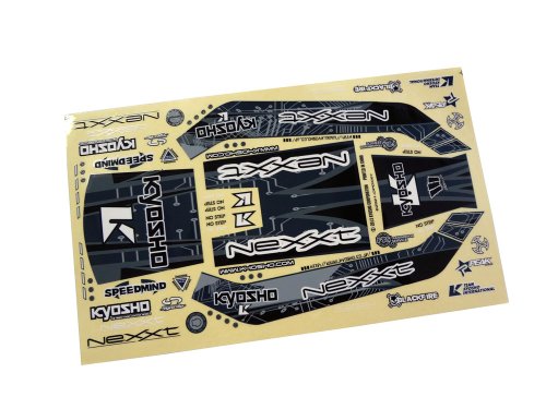 EZD001BS - Kyosho Dekorbogen # NeXXt, schwarz/silber von Kyosho