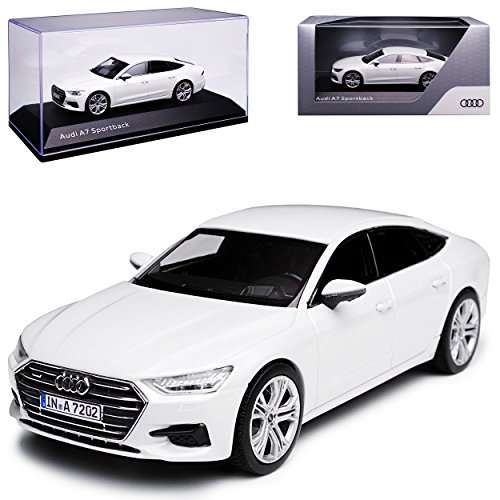 Kyosho A-U-D-I A7 Sportback C8 Limousine Weiss 2. Generation Ab 2018 1/43 i-Scale Modell Auto von Kyosho