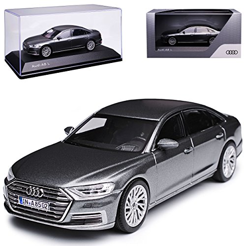 Kyosho A-U-D-I A8 D5 4N Limousine Monsun Grau Ab 2017 1/43 i-Scale Modell Auto mit individiuellem Wunschkennzeichen von Kyosho