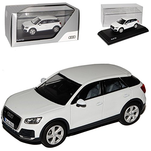 Kyosho A-U-D-I Q2 SUV Gletscher Weiss Ab 2016 1/43 iScale Modell Auto mit individiuellem Wunschkennzeichen von Kyosho