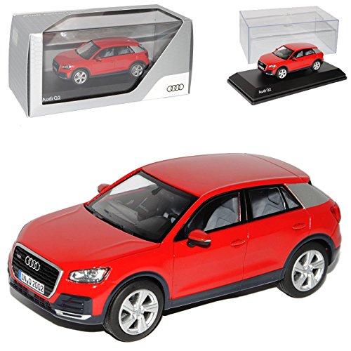 Kyosho A-U-D-I Q2 SUV Tango Rot Ab 2016 1/43 iScale Modell Auto mit individiuellem Wunschkennzeichen von Kyosho