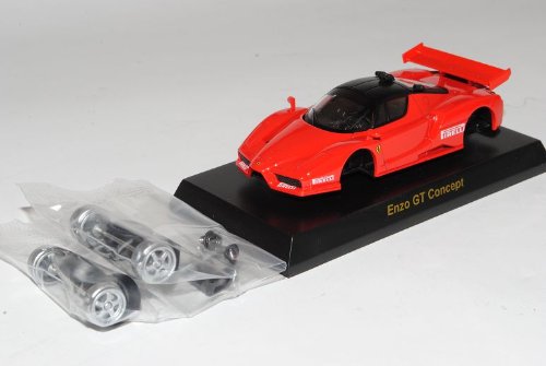 Kyosho Ferrari Enzo GT Concept Rot 2002-2004 Bausatz Kit 1/64 Sonderangebot Modell Auto mit individiuellem Wunschkennzeichen von Kyosho