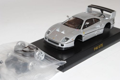 Kyosho Ferrari F40 GTE Coupe Silber 1987-1992 Bausatz Kit 1/64 Sonderangebot Modell Auto mit individiuellem Wunschkennzeichen von Kyosho