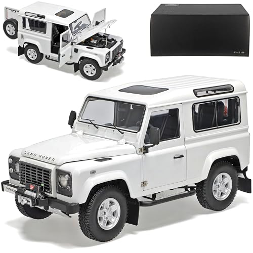 Kyosho Land R*o*v*e*r Defender 90 Fuji Weiss 08901FW 1/18 Modell Auto mit individiuellem Wunschkennzeichen von Kyosho