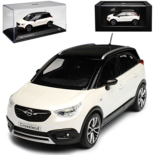 Kyosho Opel Crossland X SUV Weiss mit schwarzem Dach Ab 2017 1/43 i-Scale Modell Auto mit individiuellem Wunschkennzeichen von Kyosho