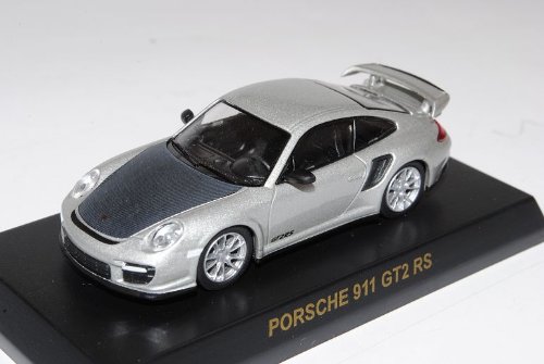 Kyosho Porsche 911 997 GT2 RS Coupe Silber 2004-2011 1/64 Sonderangebot Modell Auto mit individiuellem Wunschkennzeichen von Kyosho