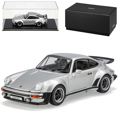 Kyosho Porsche 911 Turbo 1975 Silber Coupe G-Modell 1973-1989 1/43 Modell Auto mit individiuellem Wunschkennzeichen von Kyosho