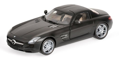 Minichamps 100039027 - Mercedes-Benz SLS AMG, Maßstab: 1:18, matt schwarz von Minichamps