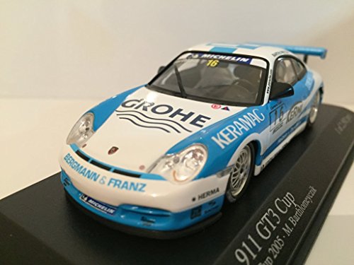 Minichamps DRUCKGUSS-Modell Porsche 911 GT3 Cup Keramag (2005) in blau und weiß von Minichamps