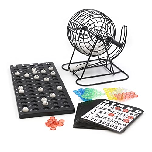 Bingo Spiel Metalltrommel 18 Bingotickets 75 Bingo Kugeln 150 Chips Spielbrett schwarz Erwachsene Kinder Basic Bingo Spiel Metalltrommel 18 Bingotickets 75 Bingo Kugeln 150 Chips Spielbrett schwarz Erwachsene Kinder Basic von Kyto
