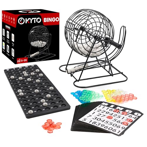 Bingo Spiel Metalltrommel 18 Bingotickets 75 Bingo Kugeln 150 Chips Spielbrett + 500 Bingokarten schwarz Erwachsene Kinder Bingo Spiel Metalltrommel 18 Bingotickets 75 Bingo Kugeln 150 Chips Spielbrett + 500 Bingokarten schwarz Erwachsene Kinder von Kyto