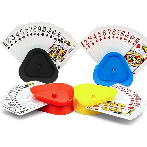 Kyto 4 Stück Kartenhalter für 35 Karten Kartenspiel Halter Kartenhilfe Kinder Kunststoff bunt von Kyto