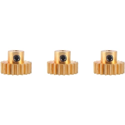 Kytxqikd 3 STK 3,175 mm Welle Messing Ritzel Motorgetriebe 32DP 48DP 64DP M0.8 für 1/10 1/8 RC Auto 3650 3660 19t von Kytxqikd