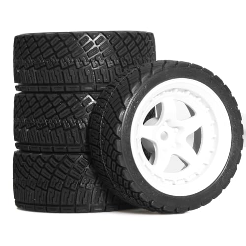 Kytxqikd 4 Stück 68 mm 1/10 RC Rennwagenreifen auf Straßentouring-Drift-Autoreifenfelgen für -TT01 TT02 XV01 XV02 TA06 W179 Kytxqikd 4 Stück 68 mm 1/10 RC Rennwagenreifen auf Straßentouring-Drift-Autoreifenfelgen für -TT01 TT02 XV01 XV02 TA06 W179 von Kytxqikd