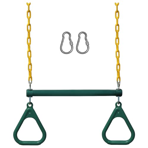 Kytxqikd Schaukelsets für Den Garten-Set Beinhaltet 18-Trapez-Schaukelstange und 48-Schwerlastkette mit Verschlusskarabinern (GrüN) von Kytxqikd
