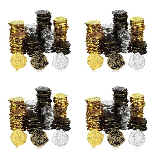 Kznifmk 1200 Stück Goldmünzen aus Kunststoff, Piratenmünzen, für Kinder, Piratenspiele, Spielen, Cosplay Kznifmk 1200 Stück Goldmünzen aus Kunststoff, Piratenmünzen, für Kinder, Piratenspiele, Spielen, Cosplay von Kznifmk