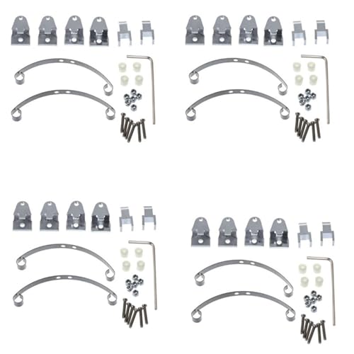 Kznifmk 4 x Set mit Federn, aus Stahl, für LKW und Chenille B14 B16 B24 B36 Ural Q60 Q61 Q62 Q63 Q64 6X6, Silber von Kznifmk