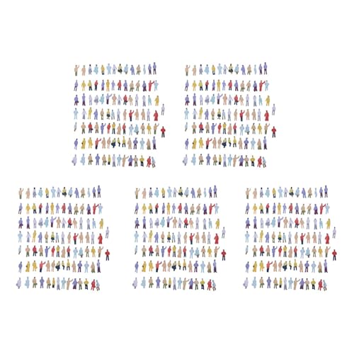 Kznifmk 500 Stück Figuren der bemalten Personen für Modelleisenbahn (1 A 150) von Kznifmk