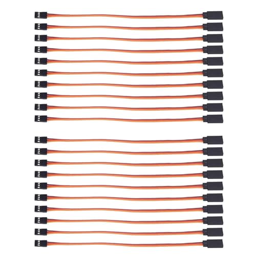 Kznifmk Servo-Verlängerungen, 20 Stück, für Damen und Herren, geeignet für RC Futaba'S JR, Servo-Verlängerung mit Fernbedienung und Kabel (500 mm) von Kznifmk
