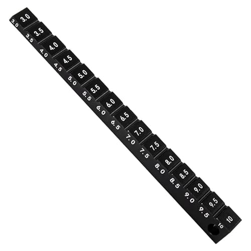 Kznifmk Verstellbares Lineal zur Anpassung der Fahrhöhe des RC-Autos, 3-10 mm und Werkzeug für Radfelgen, Ersatzteile, RC Auto, Schwarz von Kznifmk