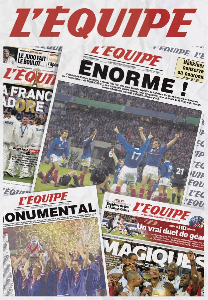 L Équipe Die Heldentaten der französischen Mannschaften - Fußball, Basketball, Rugby 1000 Teile Puzzle LEQUIPE-PUZZEQ003 von L Équipe