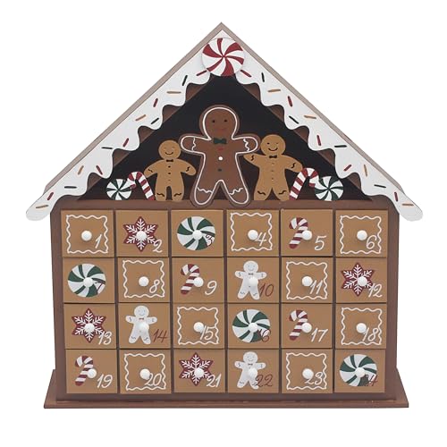 Lesser & Pavey Lebkuchenhaus Weihnachtskalender für Zuhause & Büro | Stilvoller Schreibtischkalender zur Dekoration | Tagesplaner für Schreibtischzubehör | Ideales Wertschätzungsgeschenk für Frauen von L & P Home & Gifts