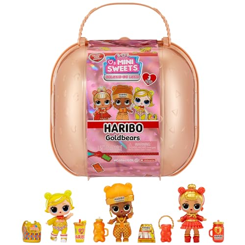 LOL Surprise Loves Mini Sweets Deluxe X Haribo - Goldbären - Enthält 3 von Süßigkeiten inspirierte Puppen, lustiges Zubehör und eine nasse Überraschung - Sammlerpuppen geeignet für Kinder ab 4 Jahren von L.O.L. Surprise!