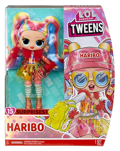 LOL Surprise Tweens Haribo Modepuppe – Holly Happy mit 15 Überraschungen und Haribo Süßigkeiten Modedesigns – Toll für Kinder ab 4 Jahren von L.O.L. Surprise!