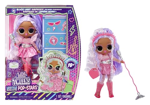 L.O.L. Surprise! Tweens Neon Pop Stars - Kitty K - 1 Modepuppe mit Backlight Surprises und 10+ Pop Star Fashions und Accessoires Inklusive Retro Mikro-Ständer, Geschenk für Kinder ab 4 L.O.L. Surprise! Tweens Neon Pop Stars - Kitty K - 1 Modepuppe mit Backlight Surprises und 10+ Pop Star Fashions und Accessoires Inklusive Retro Mikro-Ständer, Geschenk für Kinder ab 4 von L.O.L. Surprise!