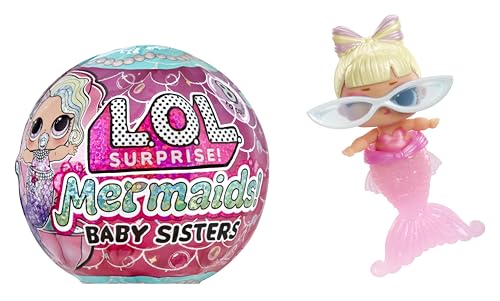 L.O.L. Surprise! Mermaids Baby Sisters - Mit Farbwechselnden Schwänzen, Überraschungsauswahl, Enthält 1 Puppe mit Niedlichen Accessoires, Sammle alle 8 Puppen, für Kinder ab 4 Jahren L.O.L. Surprise! Mermaids Baby Sisters - Mit Farbwechselnden Schwänzen, Überraschungsauswahl, Enthält 1 Puppe mit Niedlichen Accessoires, Sammle alle 8 Puppen, für Kinder ab 4 Jahren von L.O.L. Surprise!