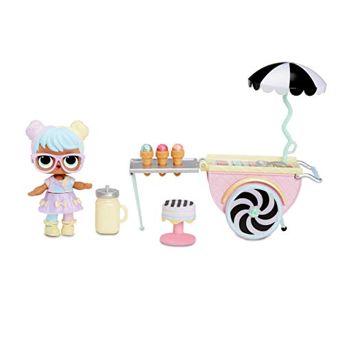 L.O.L. Surprise! 564911E7C Furniture - Puppenmöbel und Sammelfigur mit Zubehör Ice Cream Pop-Up mit Bon Bon, 10 Überraschungen von L.O.L. Surprise!